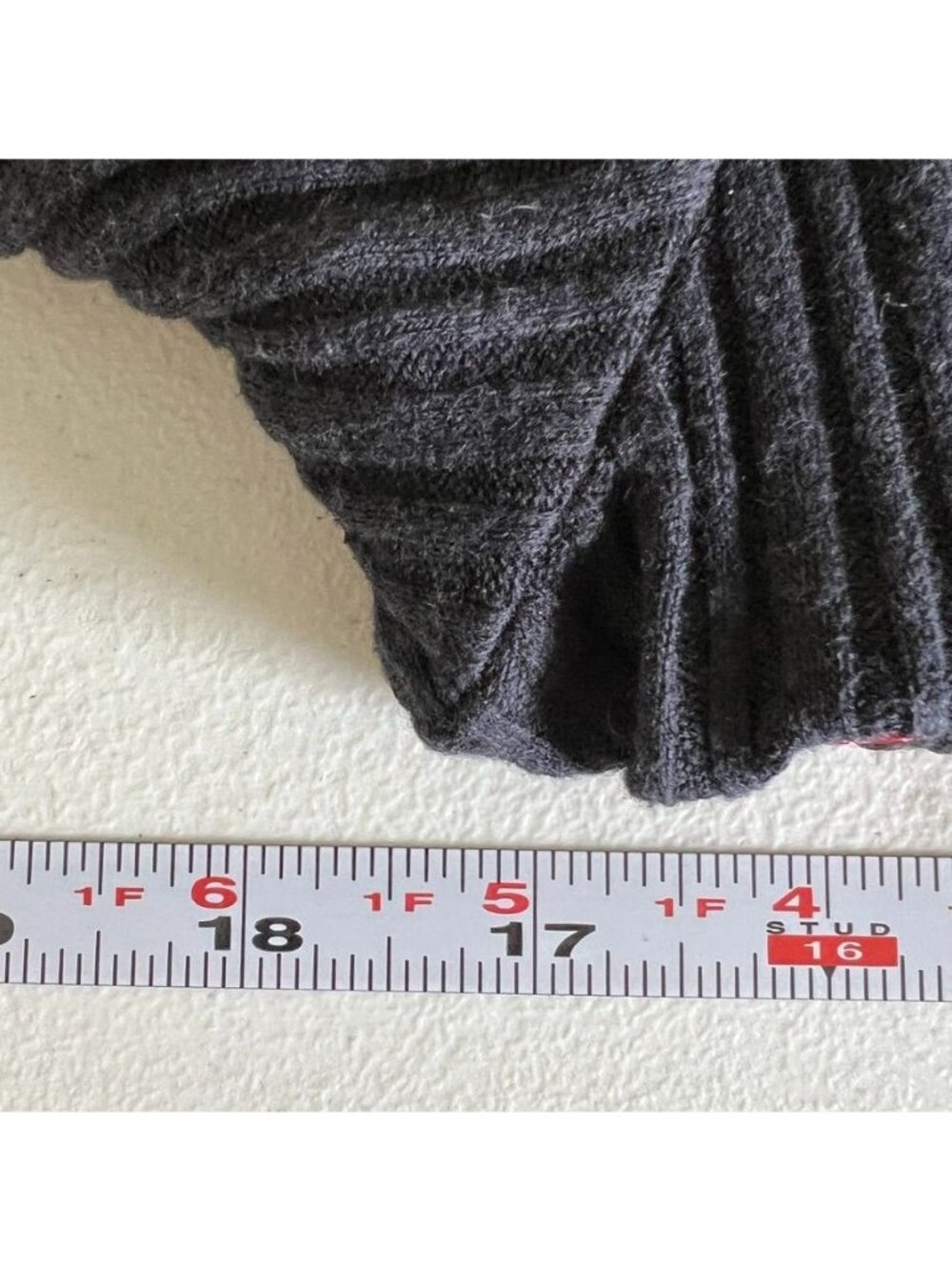 Whimsigoth 90s M Black Rib Knit Cropped Cardigan Embroidered Long Sleeve Sweater - Picture 9 of 11